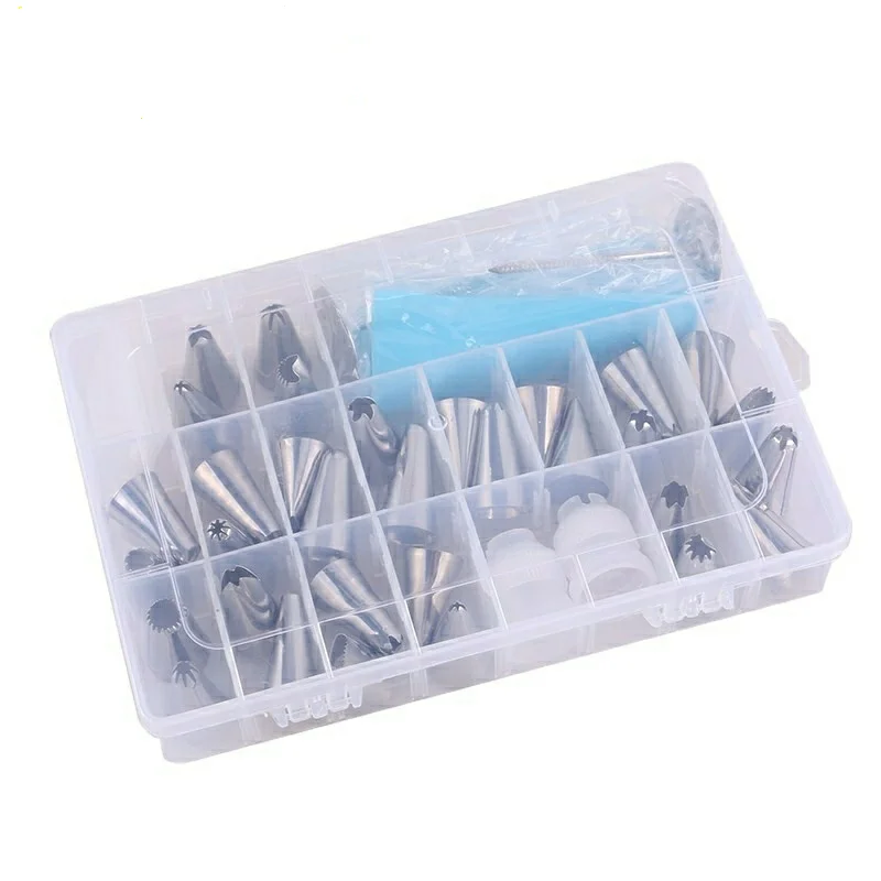 

32Pcs Stainless Steel Pastry Tube Pastry Bag Nozzle Tips Nozzle Icing Piping Tip Cake Cream Fondant Decorating Tool Baking Tools