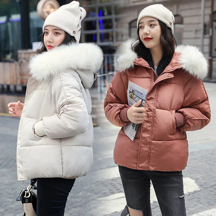 

Free Shipping Plus Size Fleece Lining Ladies Winter Jackets Women Down Coat With Fur Collar