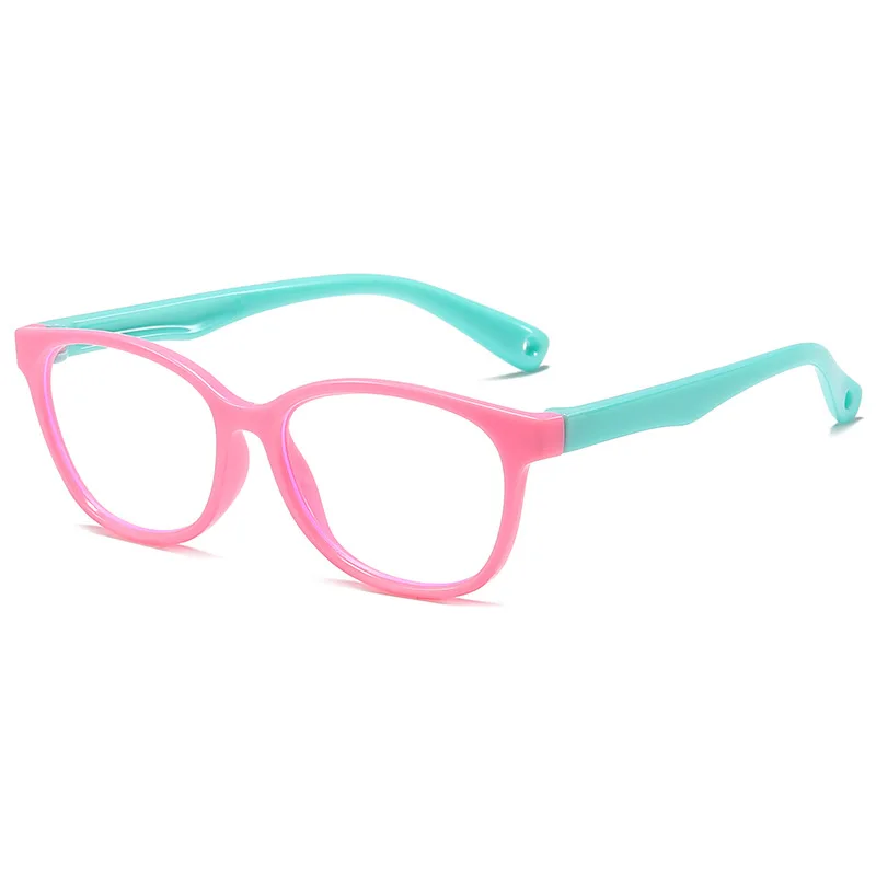 

New fashion Anti-blue glasses children myopia prevention silicone all-match flat sunglasses, As the picture shows