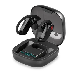 Amazon Q62 TWS BT Wireless Earhook Headphones LED Display Stereo HiFi Microphone Music Sports Gaming Waterproof Earphones