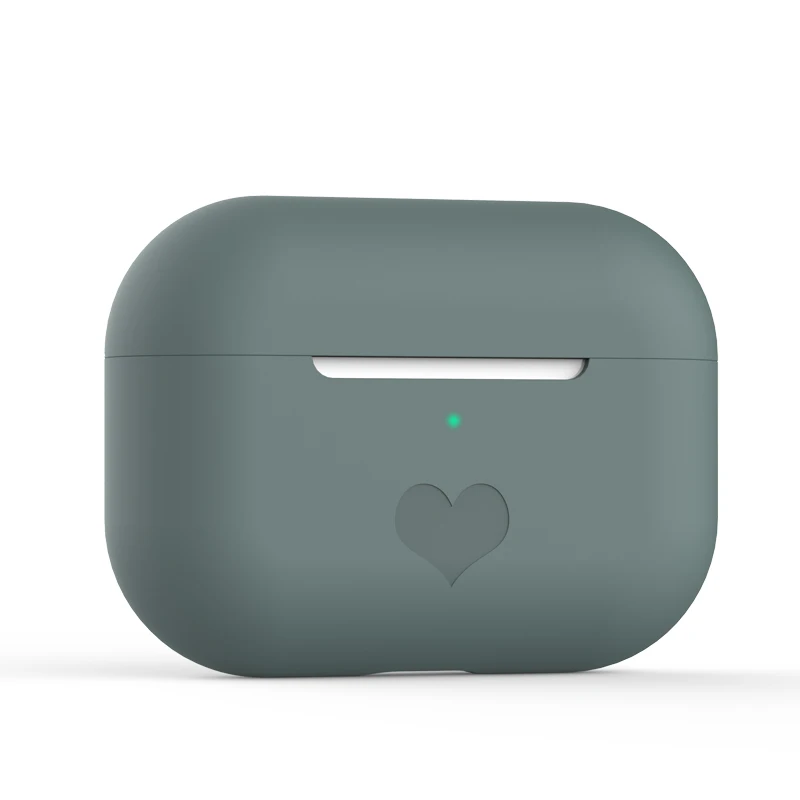 

Factory Wholesale Silicone Earphone Case With Heart Shape 3 Generation Basic Earphone Case, Multi colors