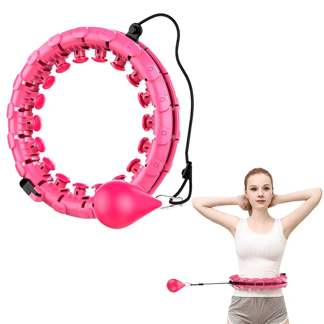 

weight loss fitness exercise hula ring detachable fat burning auto spinning weighted smart hoola hoops, Pink,bule,purple