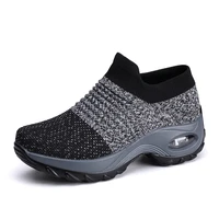 

Woman breathable custom homme sock shoes walking sports shoes ladies wedge sneakers