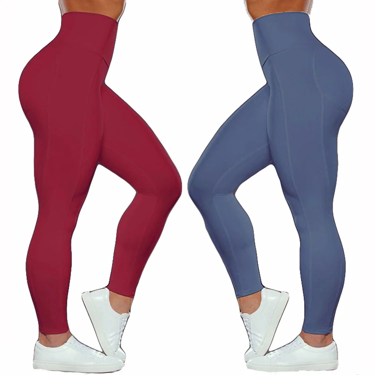 

2021 Sports wear fitness 80% nylon 20% spandex flattering leggings yoga wear