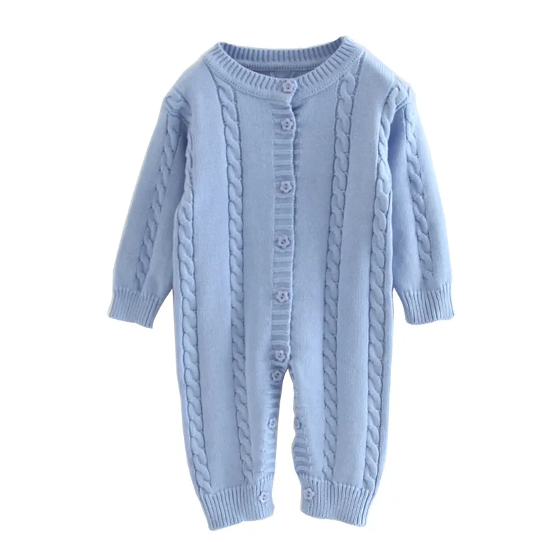 

Knitted Toddler Clothing Baby Romper Autumn Jumpsuit Outfits Long Sleeve Hoodie Baby Clothes Newborn For Boy And Girl, Picture shows