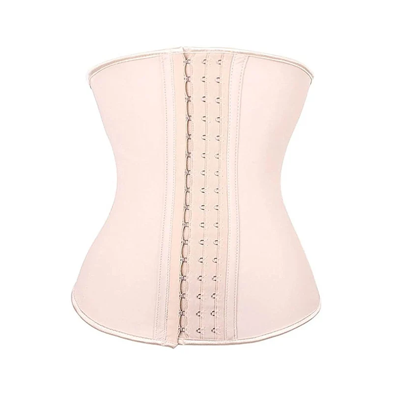 

Waist Trainer For Women Under Bust Latex Sport Girdle Corsets Cincher Hourglass Body Shape Wear 2021, Black ,nude,light pink