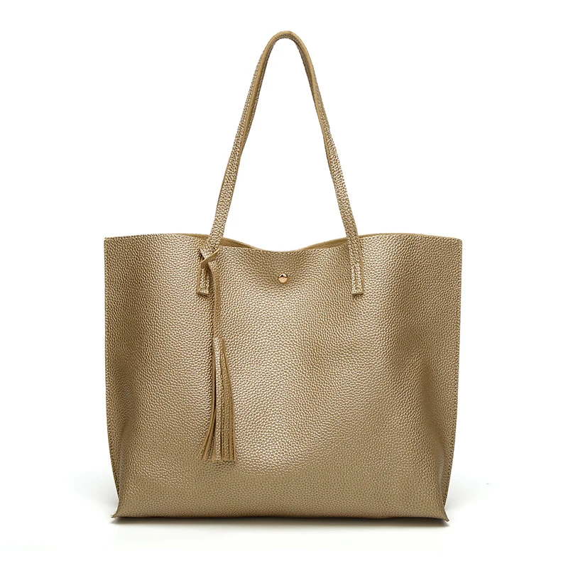 

New arrival ready stock faux leather shoulder tote handbag lady classic hand bag