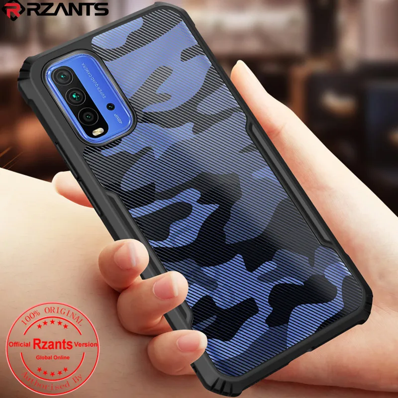 

Rzants For Redmi 9 Power Redmi 9T Case Hard [Camouflage Beetle] Hybrid Shockproof Slim Crystal Clear Cover Double