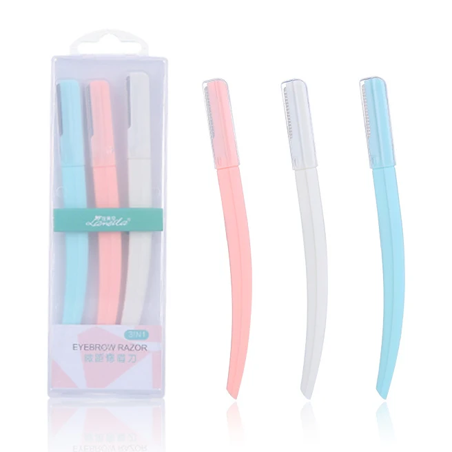 

Lameila 3 In 1 Eyebrow Razor Set Eco Friendly Eye Makeup Tools OEM Eyebrow Razor Trimmer Facial Women Eyebrow Razor Trimmer A923