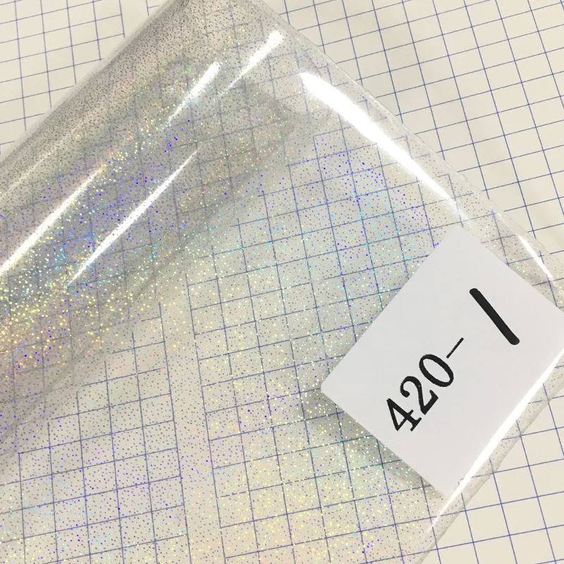 Wholesale Reflective Broken Glass Geometric Plaid Pattern Printed Breathable TPU Soft Plastic Nontoxic Film