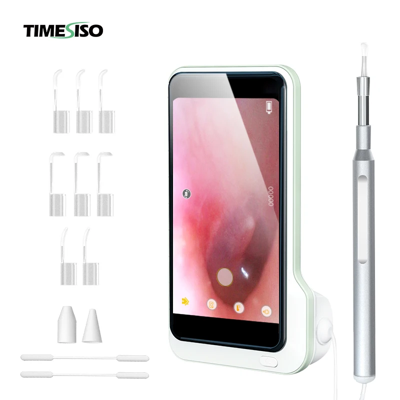 

Timesiso P50 Button 5 inch Screen 3.9mm Camera diameter 5MP HD visible earwax cleaning tool ear camera otoscope
