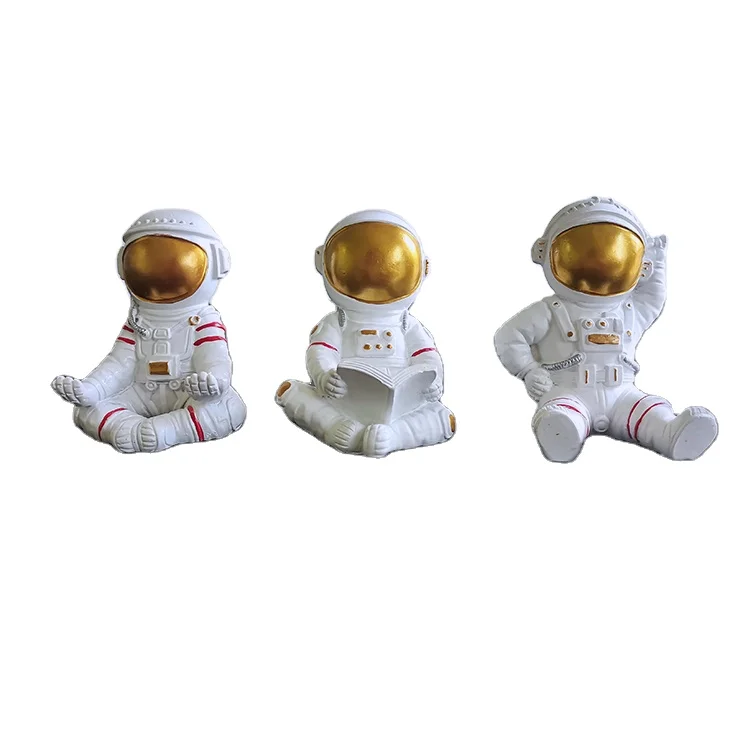 

No-punching hook creative desktop accessories Spaceman cartoon cellphone stand wall mount phone holder