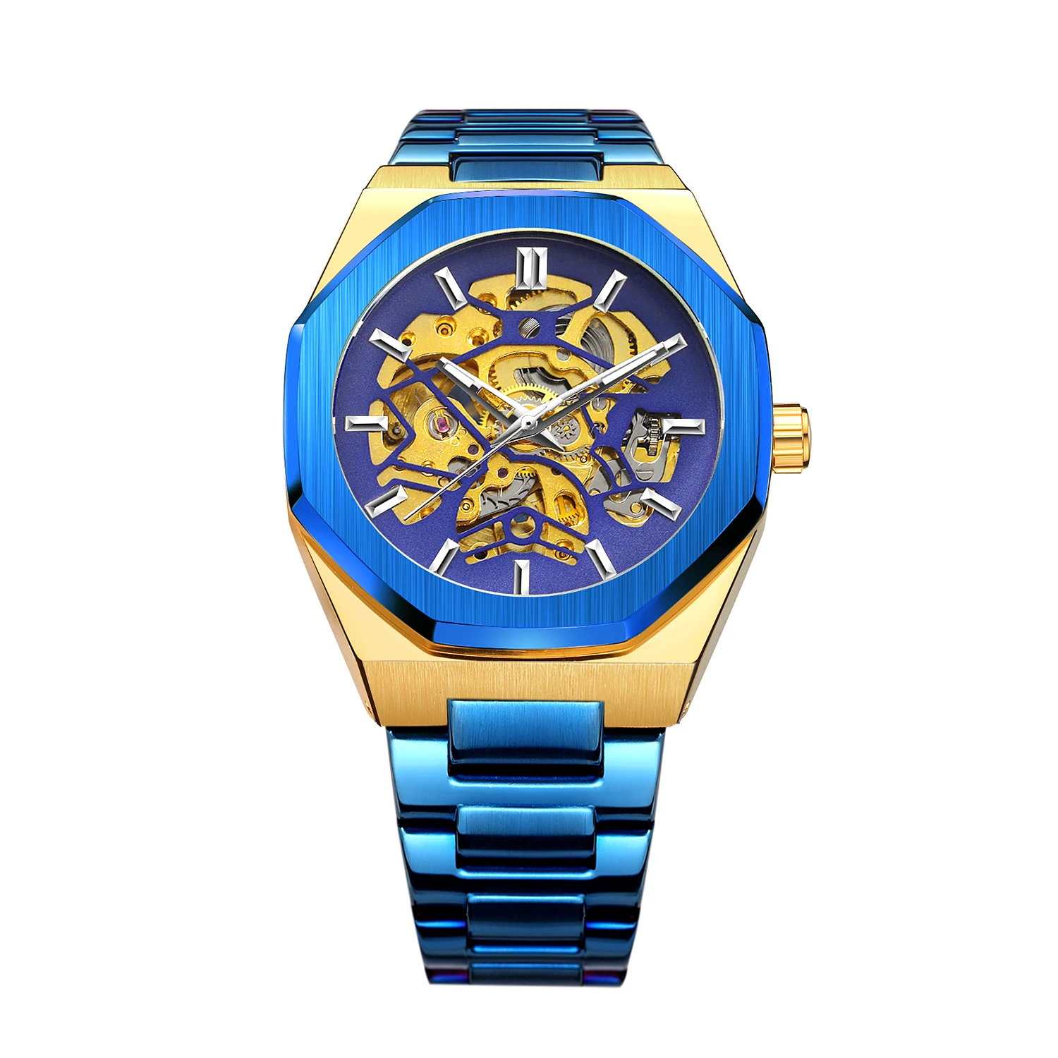 

FORSINING 8198 classy shenzhen mens mechanical watch cool PU leather strap Waterproof best Ultra thin smart watch factory