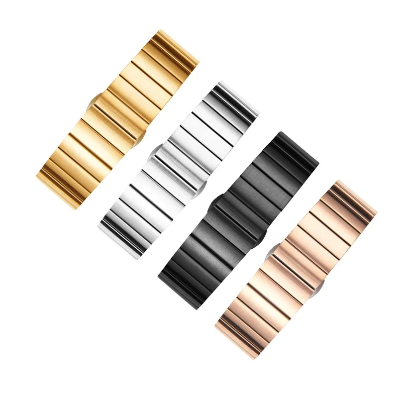 
Hot selling items butterfly lock solid metal watch strap band for smart watch bracelet with quick release pins 