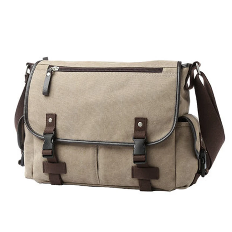 

Factory promotion travel Canvas Men shoulder bag Canvas crossbody bag Sling shoulder messenger bag, Customizable