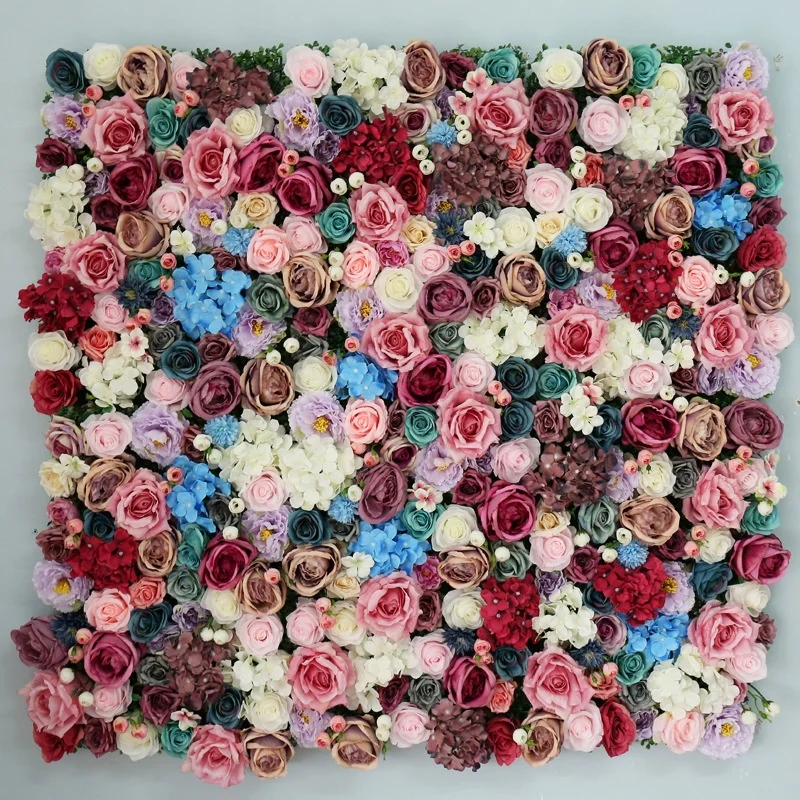 
FC-1001 Hot sale Wedding flower artificial vintage peony flowers backdrop panel decorative flower wall 