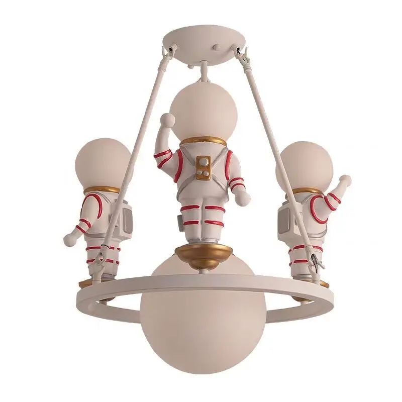 Minimalism White Astronaut Decoration Hanging Lamp Chandeliers E14 Suspension Led Lamp for Children led Pendant Lamp