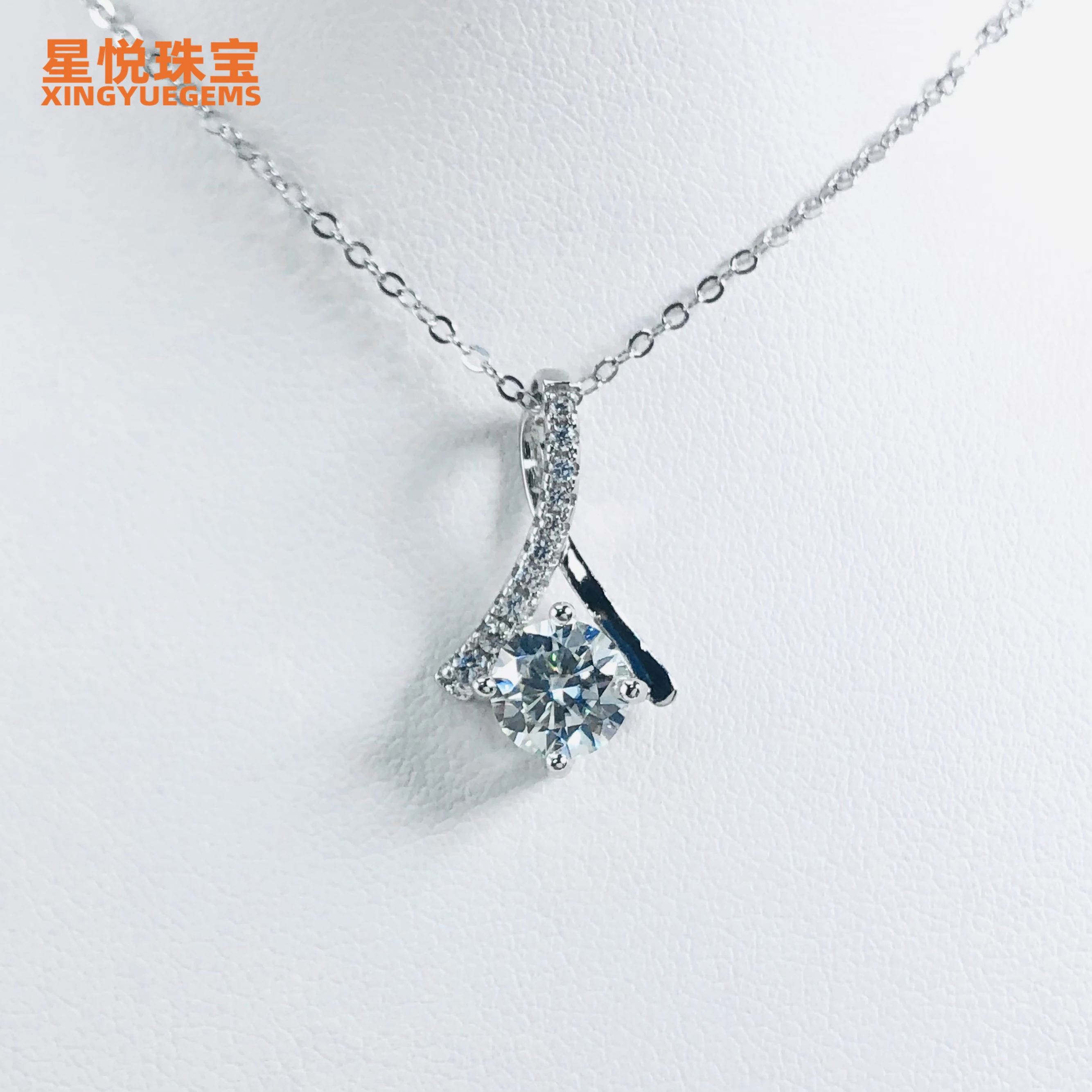 Moissanite Diamond 925 Sterling Silver Necklace Pendant