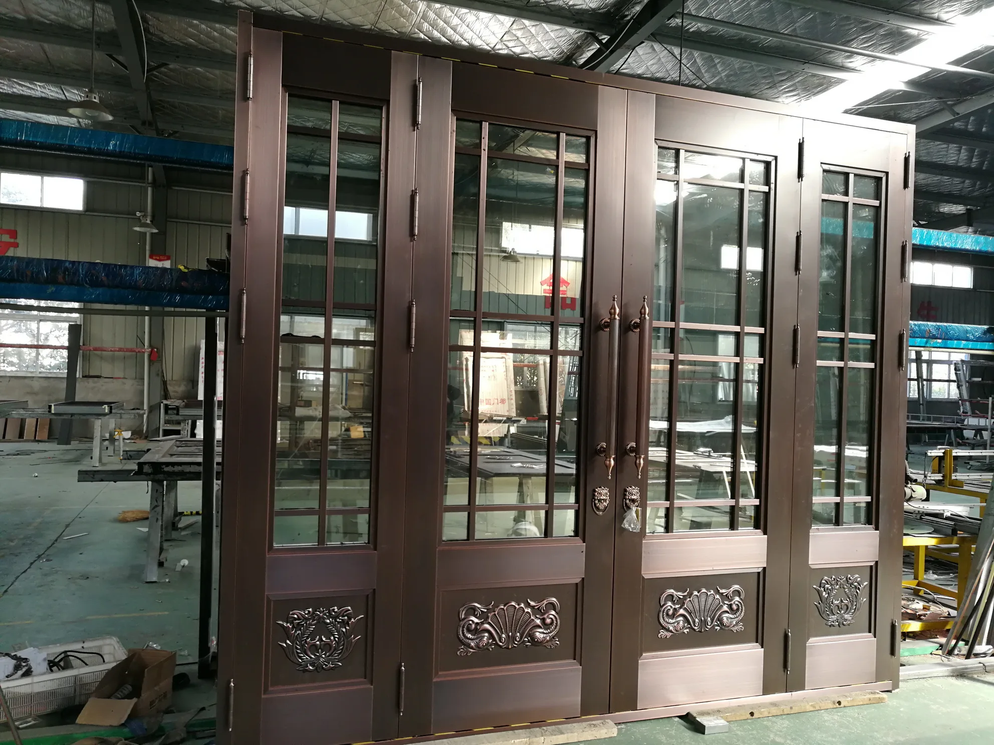 De Metal De Puerta De Vidrio De 4 Hojas De Exterior,Puertas De Entrada