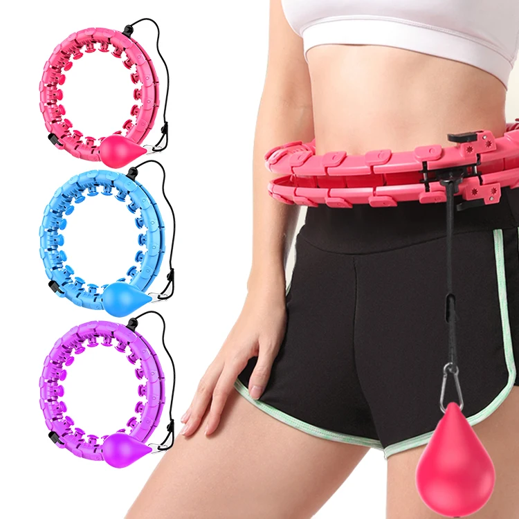 

2021 Magnetic Hoola Hoop Smart Weighted Hoola Fitness Hoops, Pink,blue,purple
