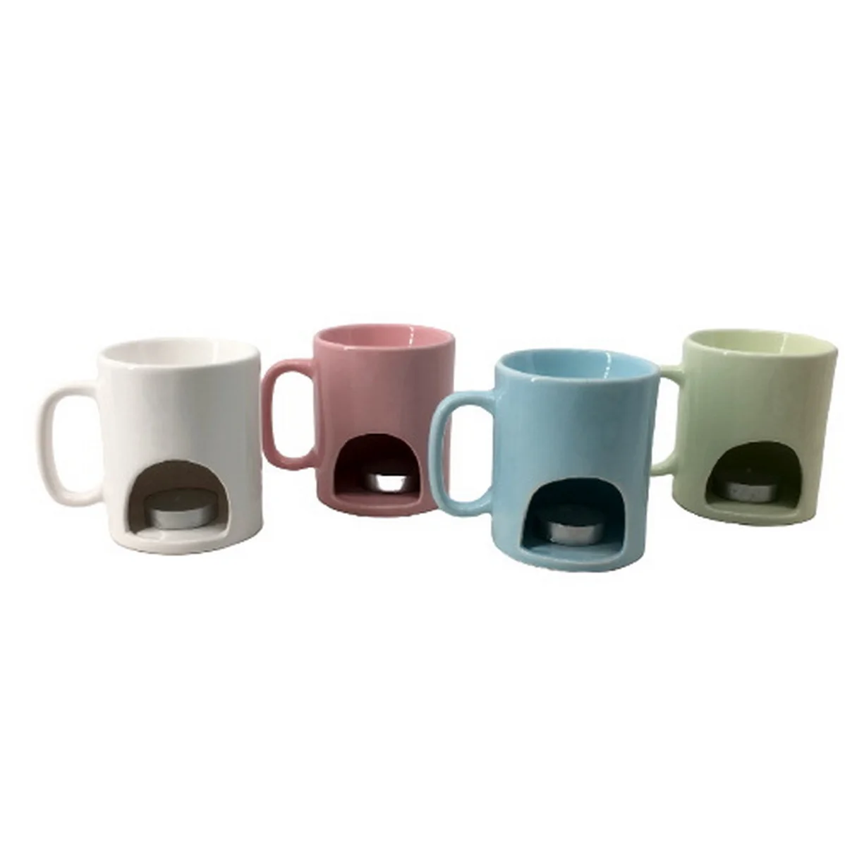 

Lotuz Hot sale custom ceramic chocolate fondue cup with candle