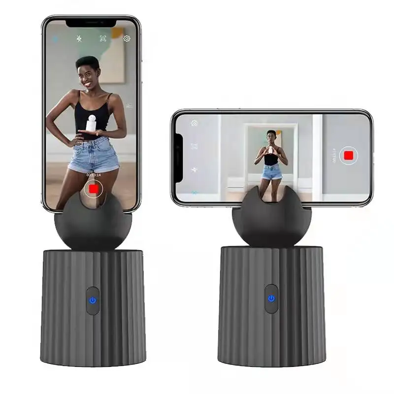 

2022 New 360 Rotation AI Smart Gimbal Stabilizer Selfie Stick Auto Tracking Vlog Shooting Mobile Phone Tripod Holder, Black/white