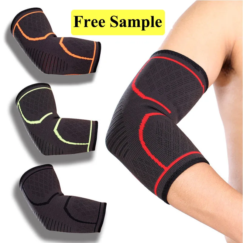 

Good Quality Sports Fitness Gym Elbow Protector Brace Pad Coderas Elbow Support Brace Straps, Black/red/orange/green