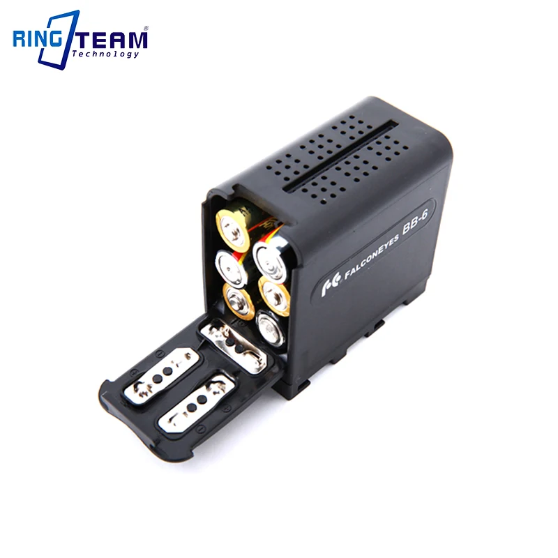 

NP-F970 Battery Case FALCON EYES BB-6 Box for 6 AA Battery fit LED Video Light Lamp Monitor Panels