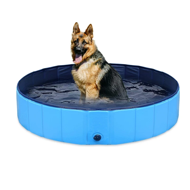 

Summer Portable Funny Pool Foldable Dog Swimming Pool Pet Playing Paddling Pool For Dogs//, Blue ,red