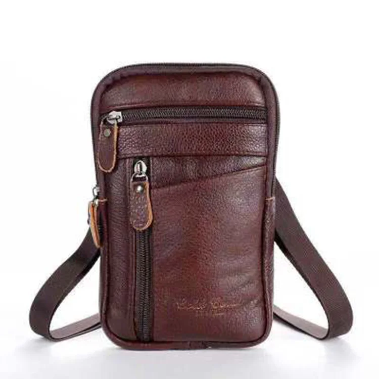 

Wholsale men belt bag casual functional money phone leather phone belt bag belt clip phone holster
