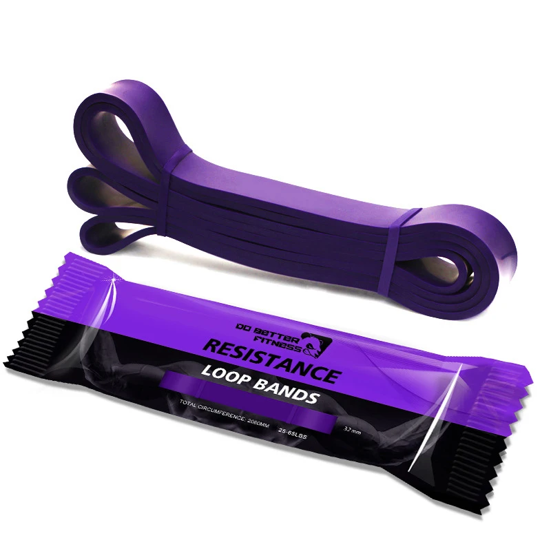 

Bilink ready to ship colorful purplr fitness workout thicken TPE long resistance band, Red/yellow/green/black/purple/blue ect