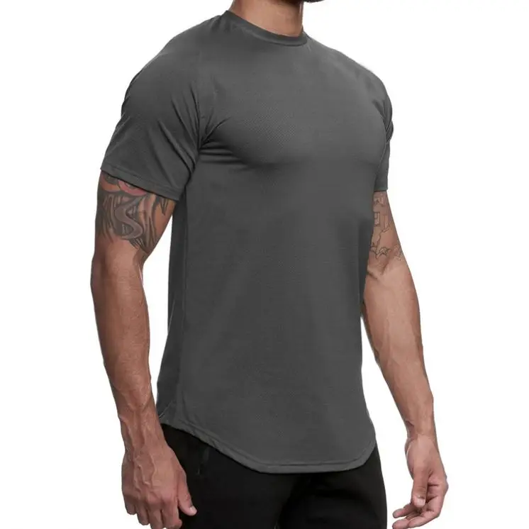 

Top Quality Polyester Material Shirt Hombre Custom Sublimated Elastic Tshirt Custom T Shirt Printing Blank T-Shirt, Multi color optional or customized screen prin t-shirt