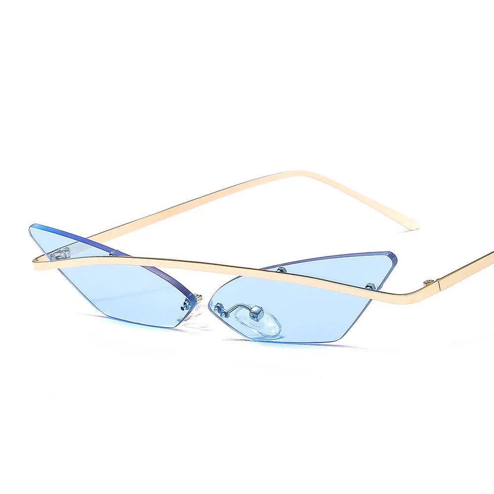 

Europe and America small frame metal personality irregular frame sunglasses vintage triangle sunglasses, Choice