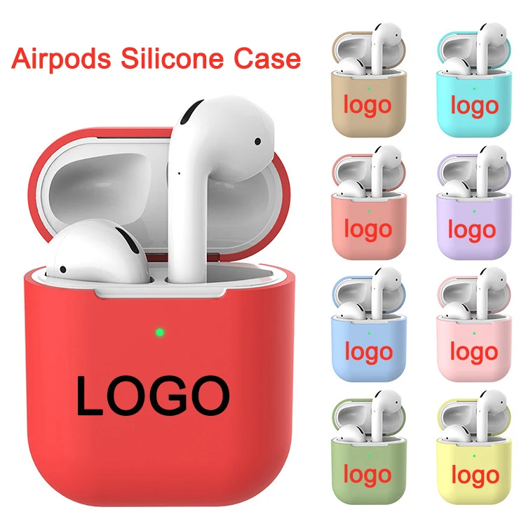 

Wholesale Price Custom Logo Silicone Protective Earphone Case Cover for Airpods Case, Multi colors