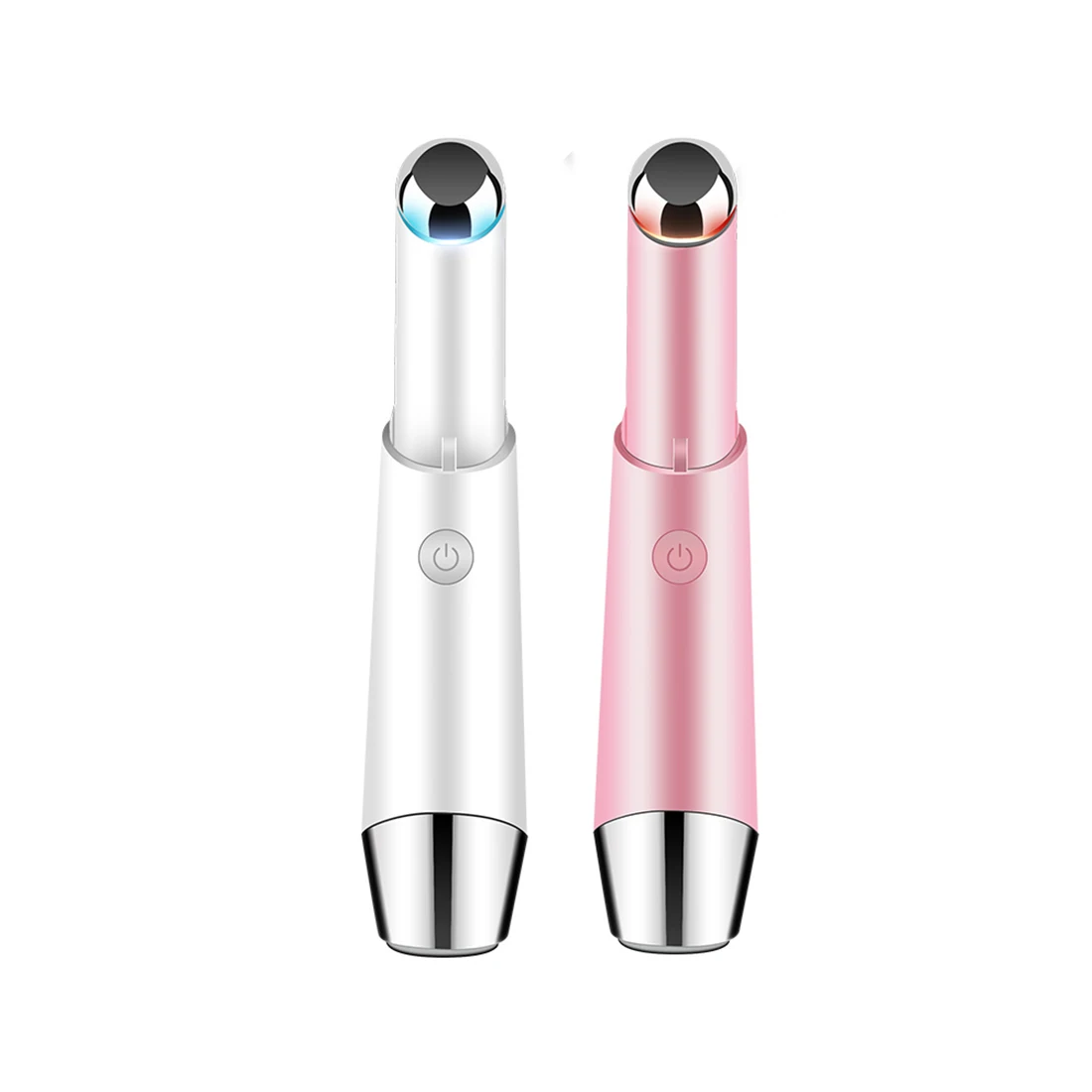 

2022 New trending Eyes Anti Aging Skin Tighten Device Portable Mini Beauty Vibrating Red Blue LED Light Eyes Massager Apparatus, Pink, white