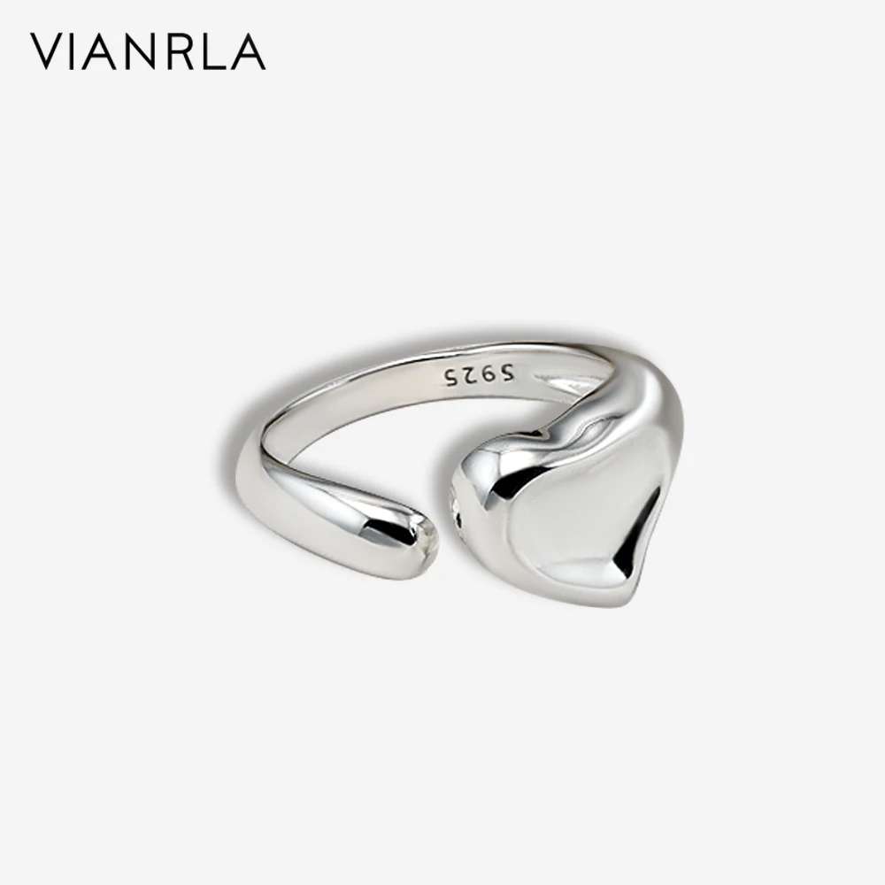 

VIANRLA 925 Sterling Silver Minimalism Open Ring For Women Support Dropshipping Free Laser Logo