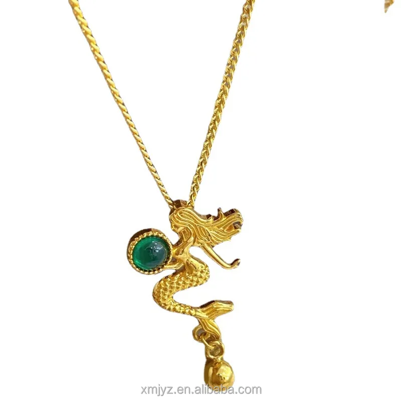 

Certified In Stock Wholesale 5G Gold Lucky Elephant Necklace New Pure Gold 999 Geometric Mermaid Necklace 24K Bag Set Chain