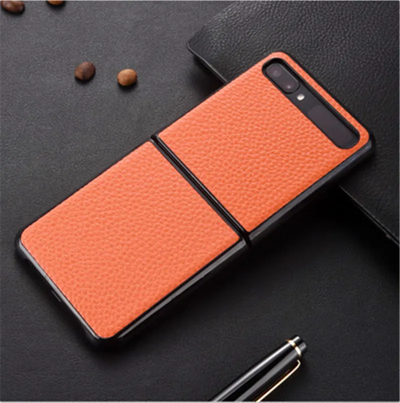 
Extra-Thin Shockproof Lychee Pattern Laminated Leather All-Inclusive Folding Screen Leather Cover Case for Samsung Galaxy Z Flip 