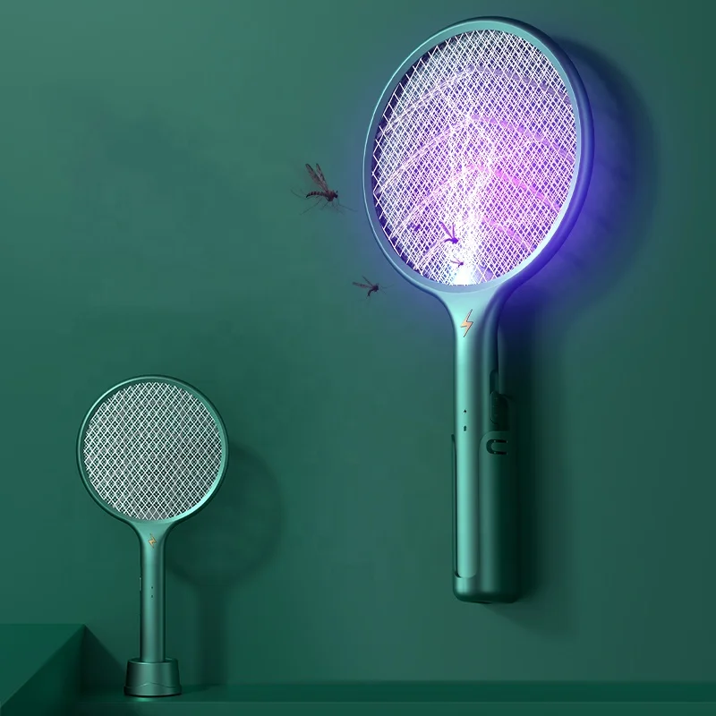 

Two-in-one Electric Mosquito Killer Lamp Wall-mounted Uv 365nm Bug Zapper Usb Rechargeable Fly Trap Summer Fly Swatter For Home