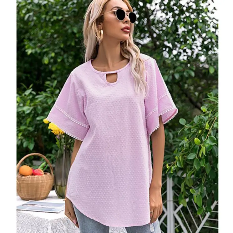

PEARL chemise 2021 Summer Short Sleeve Casual Shirts For Women Blouses Woman Tops Fashionable