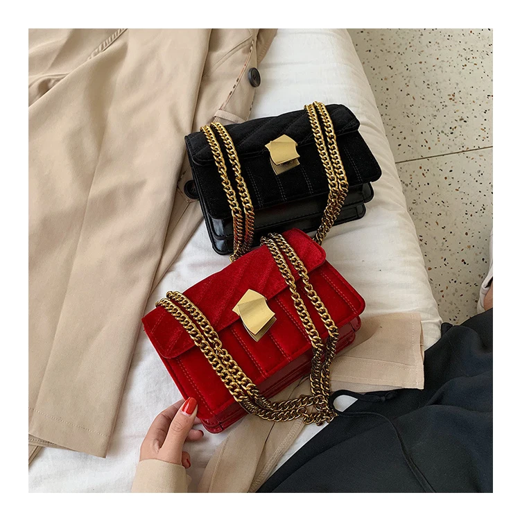 

The New Fashionable 2021women purse velvet CrossBody ladies shoulder handbags