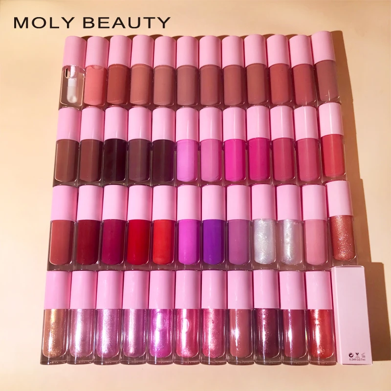 

wholesale glossy clear private label lip gloss lipgloss colorful pink lip base in bulk, Muliti-color