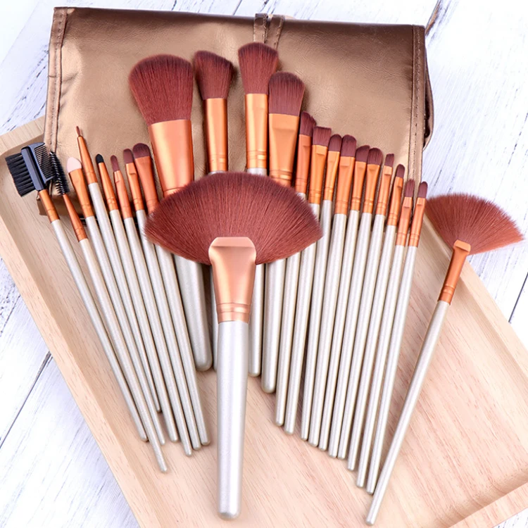 

Fashion 24pcs Make Up Brushes Luxury Black Professional Private Label Makeup Brush Set 24 Pieces