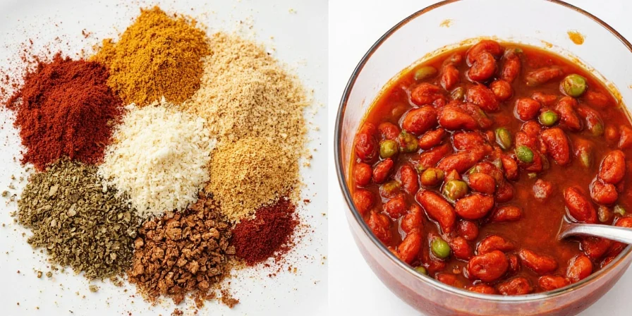 A steaming pot of Williams chili with vibrant toppings.