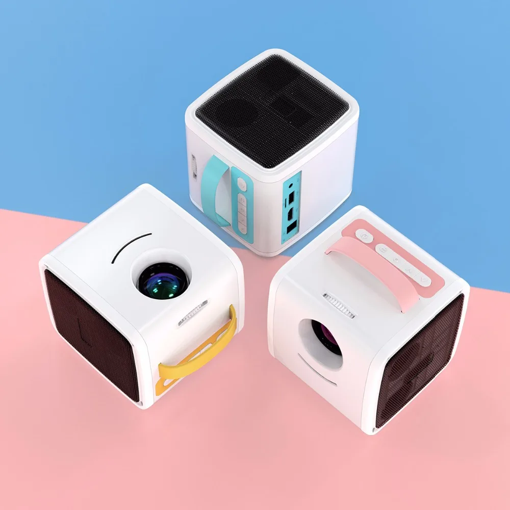 

[New Design Hot Projector] Amazon Hot Factory Cheap Price Mini 720p HD LCD LED Popular Portable Home Theater Projector, White/black/blue/yellow/green/pink