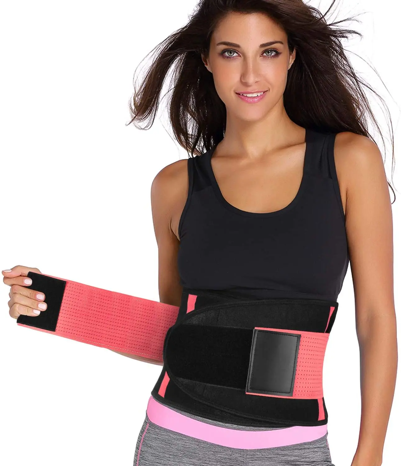 

Women Men Waist Trimmers for Lumbar Back Support Fitness/Slimming, Black/pink/orange/blue/green/purple/yellow