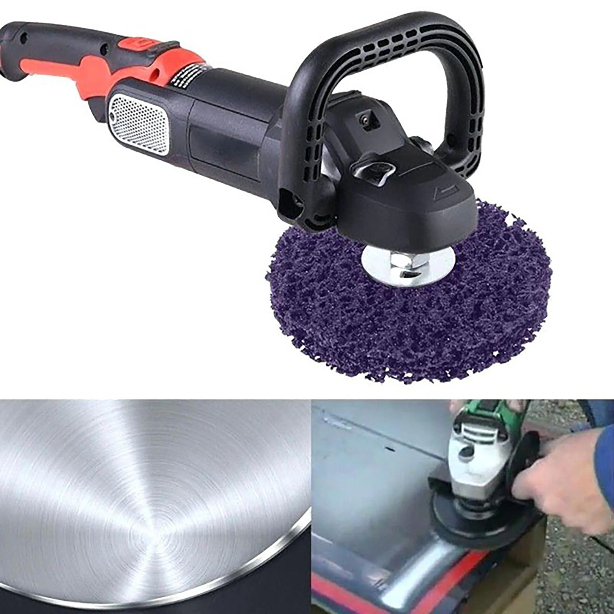 115mm Purple Poly Abrasive Wheel Paint Rust Removal Clean Strip Disc