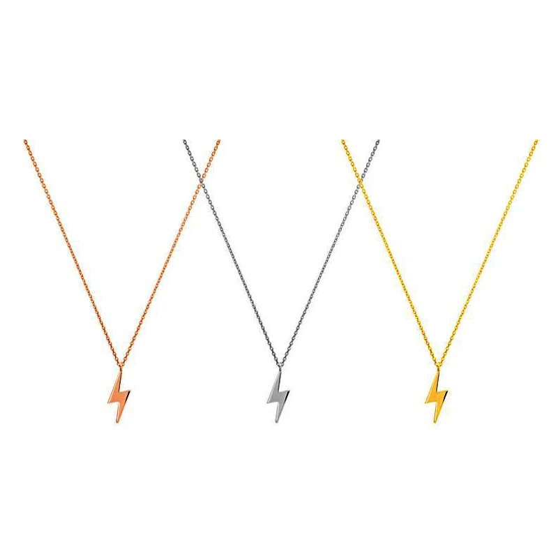 

Tiny Lightning Bolt Pendant 14K 18K Yellow Gold Lightning Jewelry Necklaces Gold Lightning Charm Energy Necklace Gift For Her