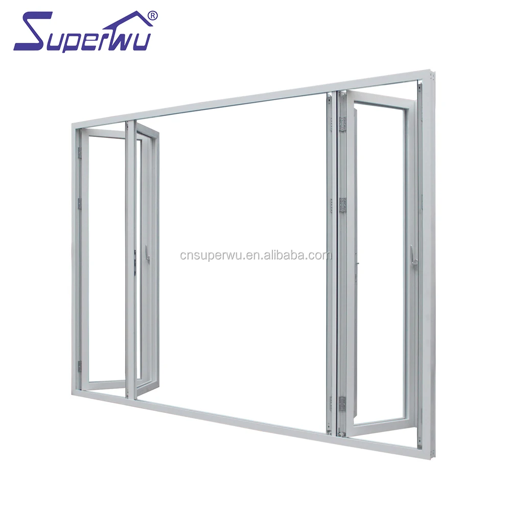 Transparent Low E Glass Soundproof Bi-fold Door folding door