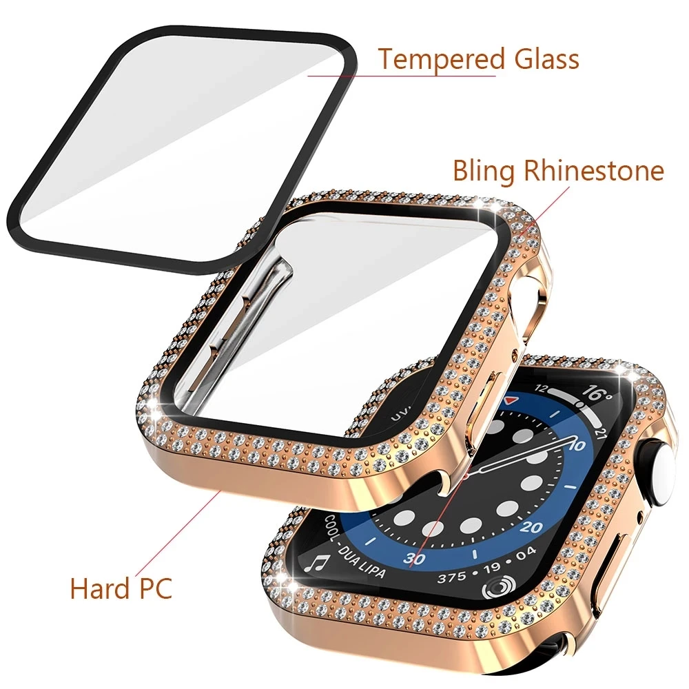

With Screen Protector Bling Case Watch Protection Cover for iWatch 38/40/42/44mm